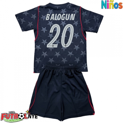 Camiseta Estados Unidos Folarin Balogun #20 Visitante Equipación para niños Mundial 2026 manga corta (+ pantalones cortos)